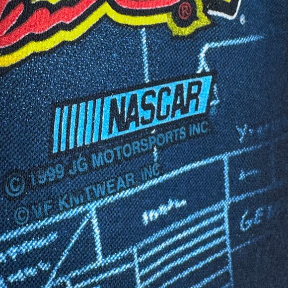 Vintage Chase Authentics Jeff Gordon NASCAR T-Shirt Blue Men’s Large 1999 New - Picture 5 of 12
